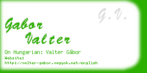 gabor valter business card