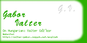 gabor valter business card